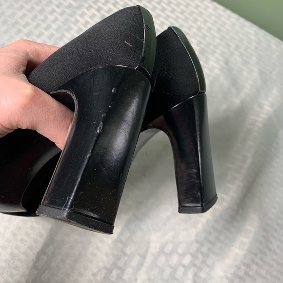 Stuart Weitzman | Square Toe Block Heels - 7 - Picture 8 of 9